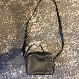 Allsaints leather black crossbody handbag